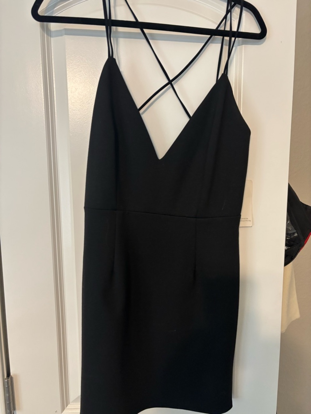 TOBI Classic Black Strappy V-Neck Dress